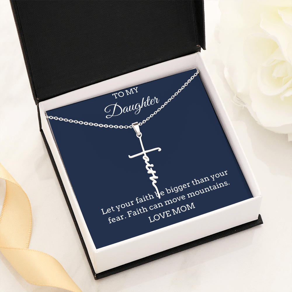 Personalized Faith Cross necklace