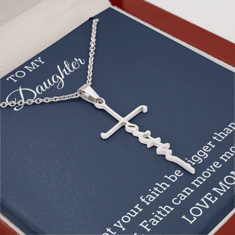 Personalized Faith Cross necklace