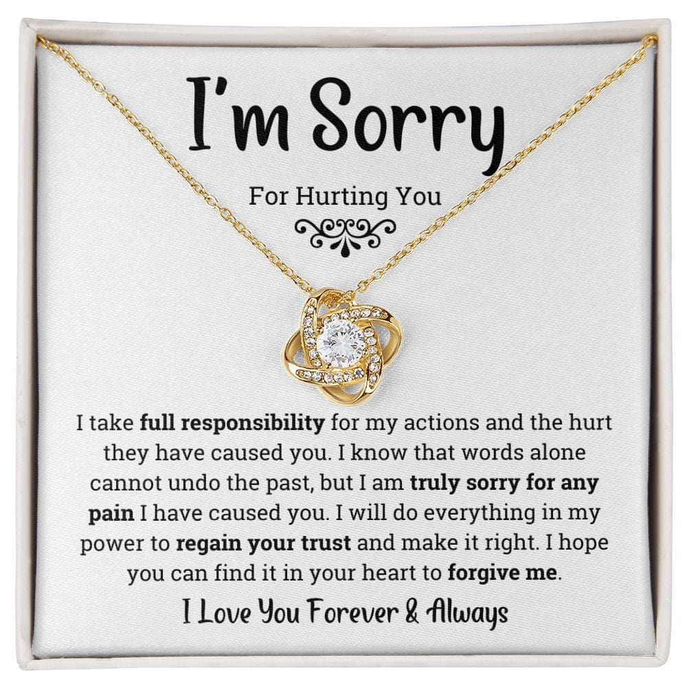 I'm Sorry - Forgive me Loveknot Necklace- EU