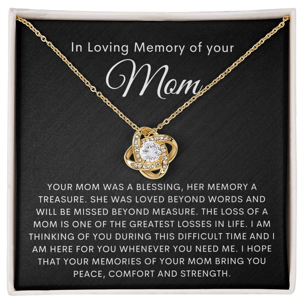 Loss of Mother Remembrance Loveknot Necklace