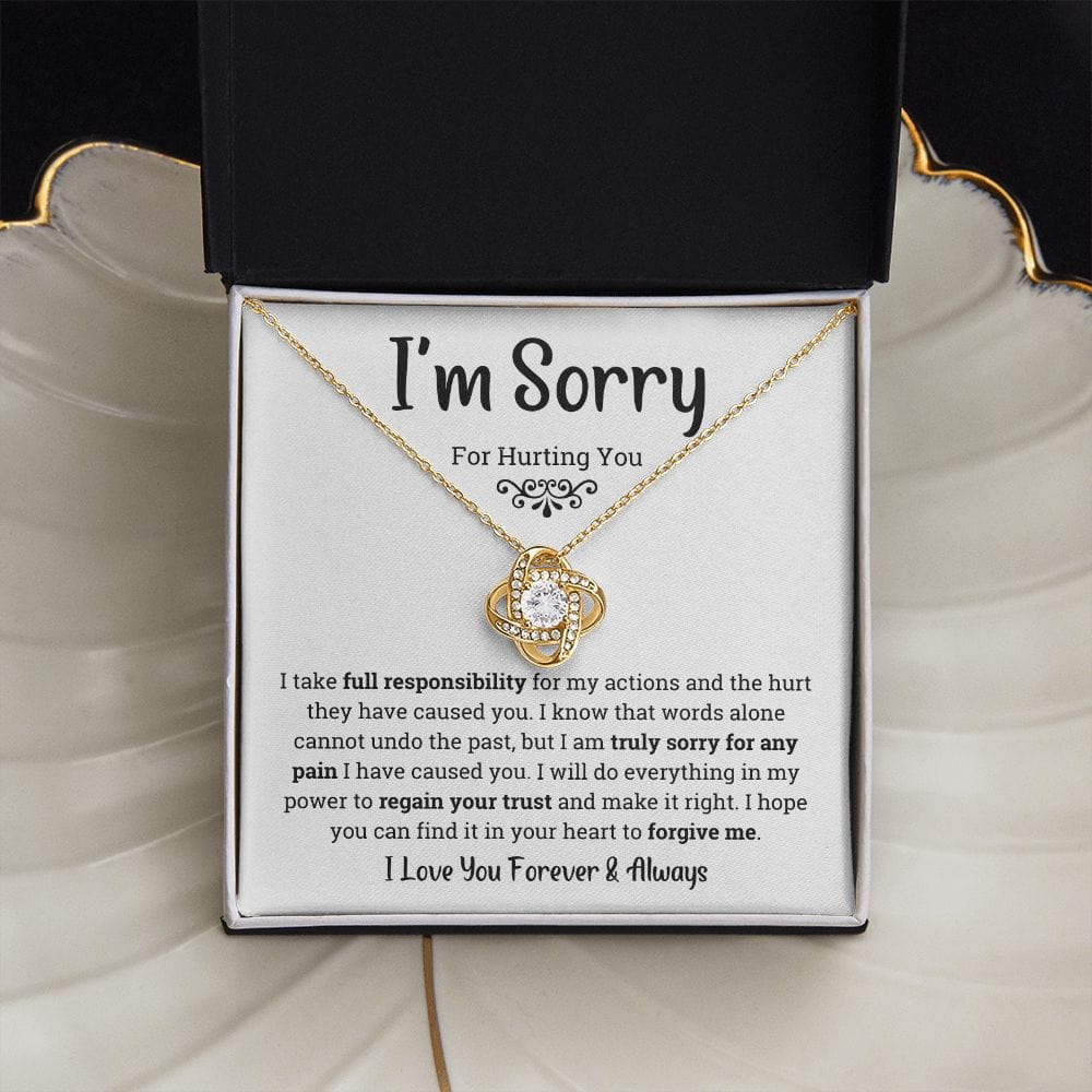 I'm Sorry - Forgive me Loveknot Necklace- EU