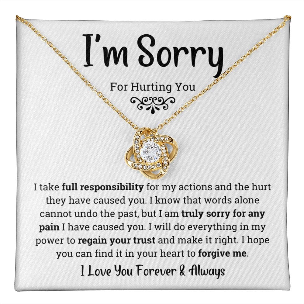 I'm Sorry - Forgive me Loveknot Necklace- EU