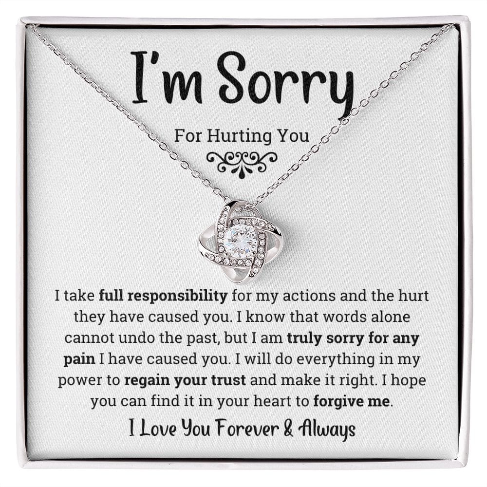 I'm Sorry - Forgive me Loveknot Necklace- EU