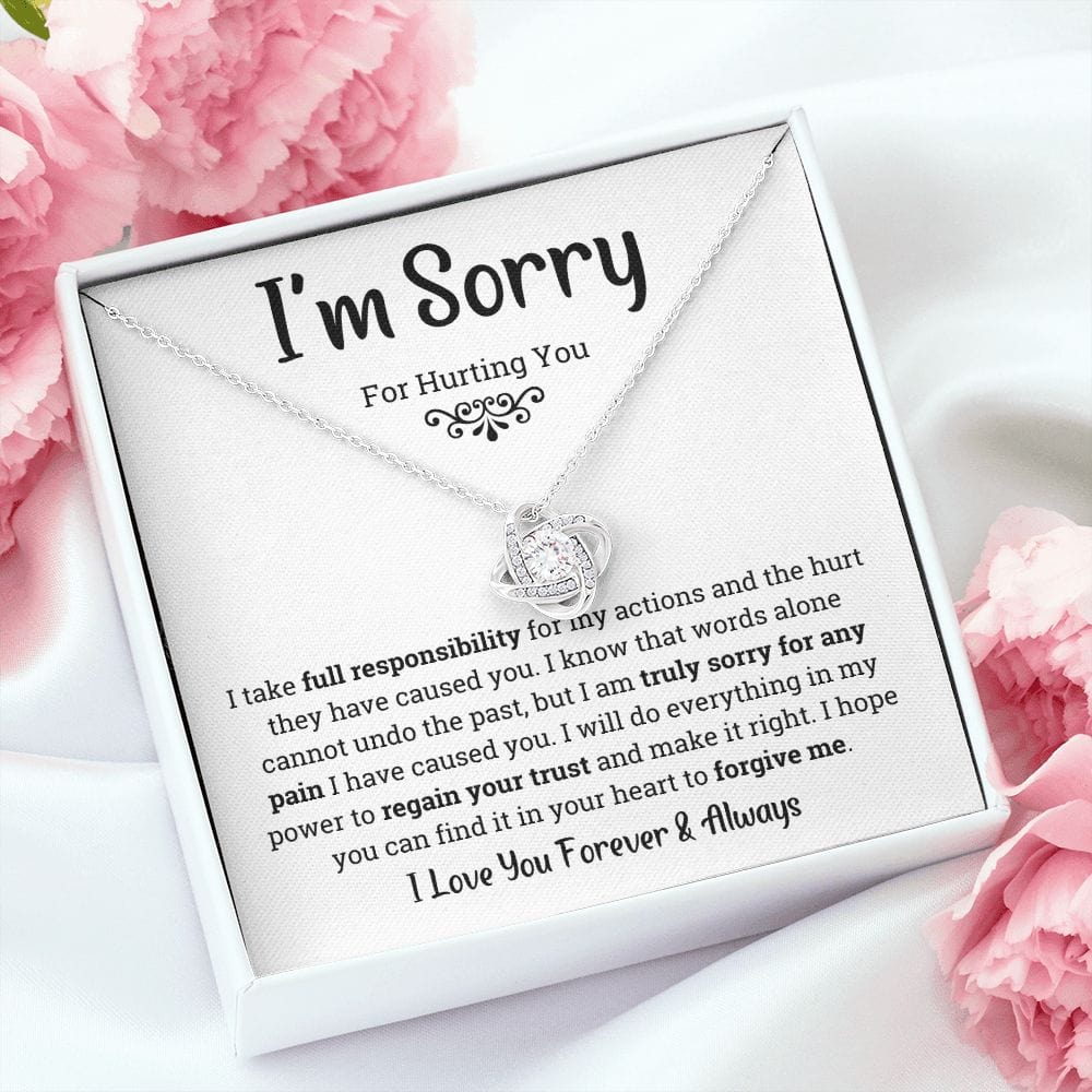 I'm Sorry - Forgive me Loveknot Necklace- EU