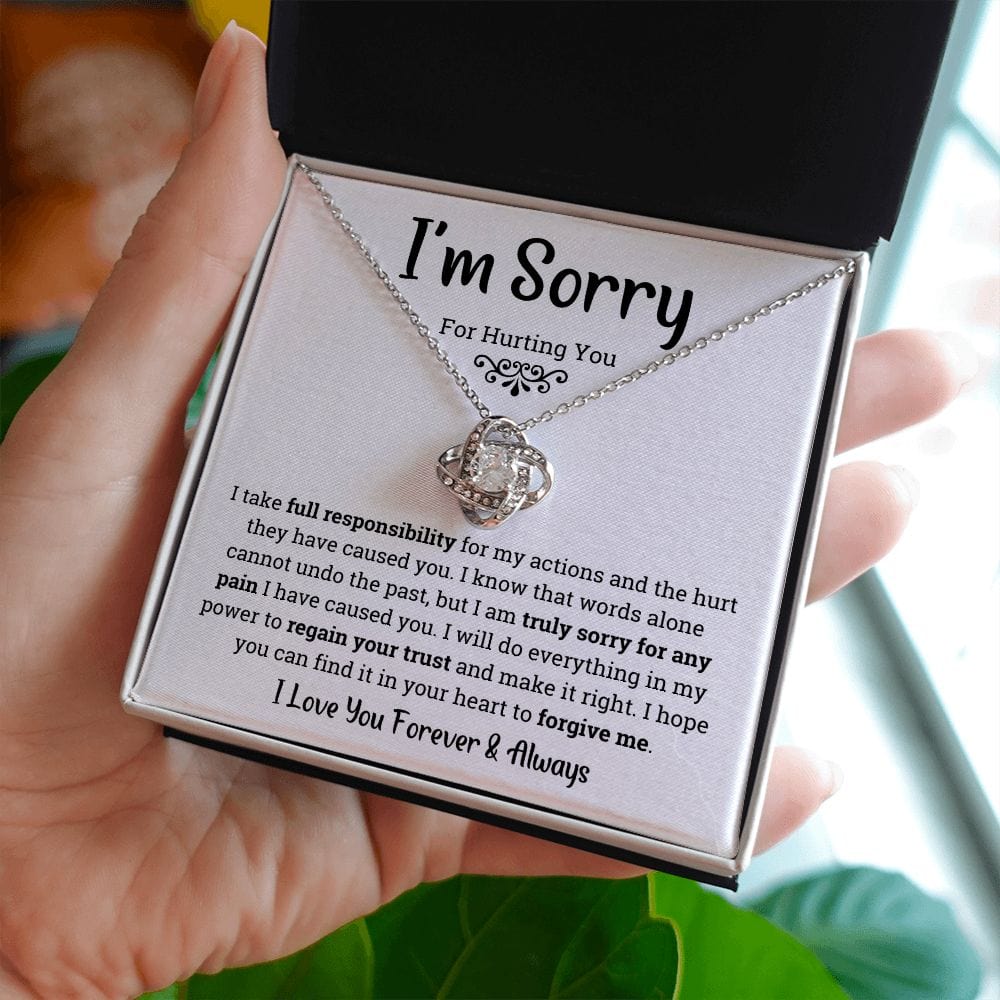 I'm Sorry - Forgive me Loveknot Necklace- EU