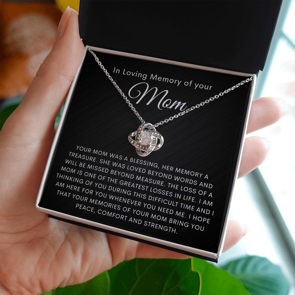 Loss of Mother Remembrance Loveknot Necklace