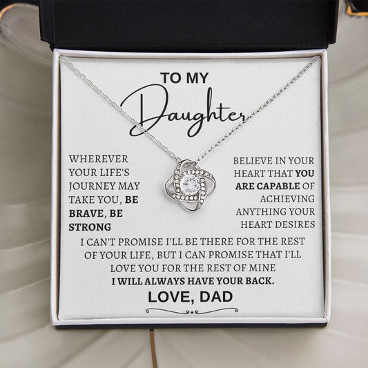 You are capable Dad to Daughter Loveknot Necklace