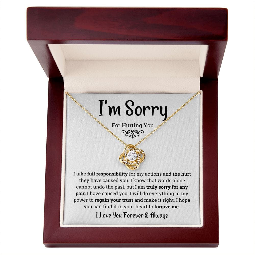 I'm Sorry - Forgive me Loveknot Necklace- EU