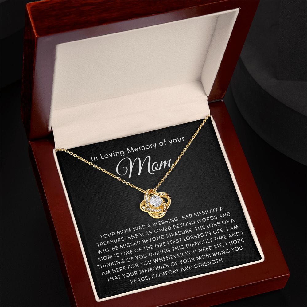 Loss of Mother Remembrance Loveknot Necklace