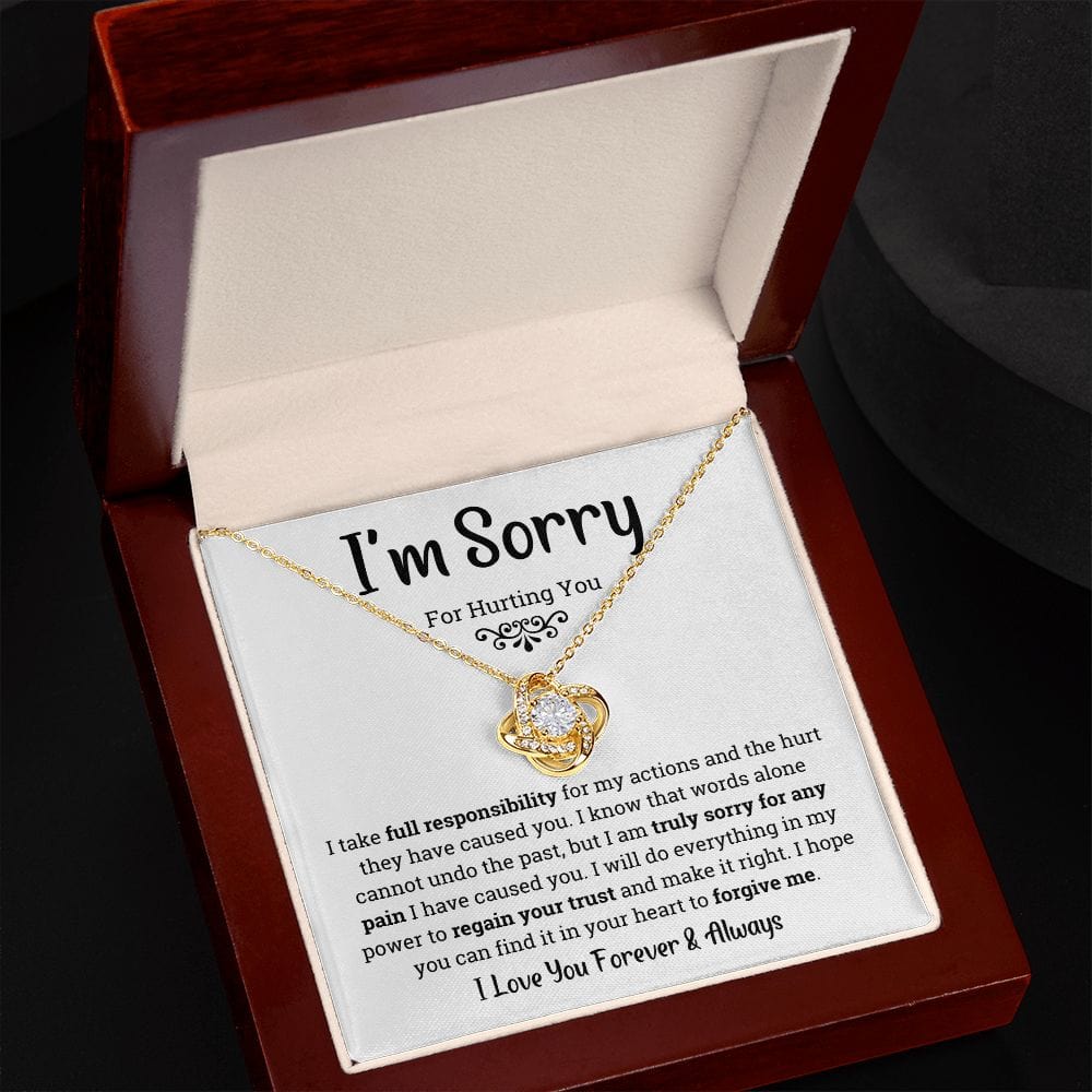 I'm Sorry - Forgive me Loveknot Necklace- EU