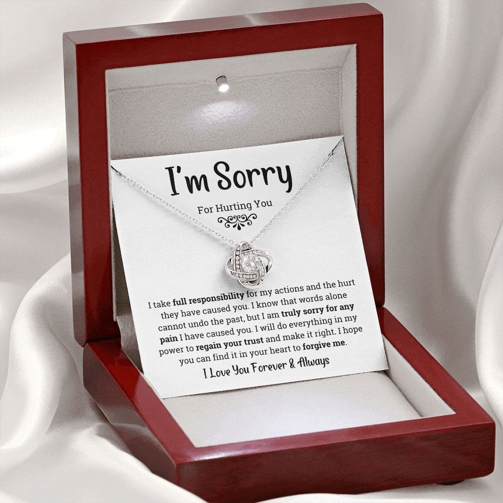 I'm Sorry - Forgive me Loveknot Necklace- EU