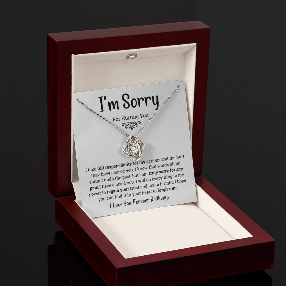 I'm Sorry - Forgive me Loveknot Necklace- EU