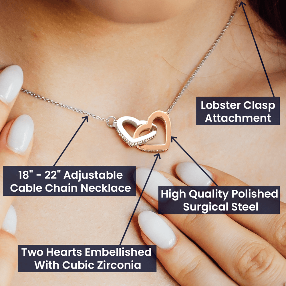 GrandDaughter From Grandma:Interlocking Hearts Necklace