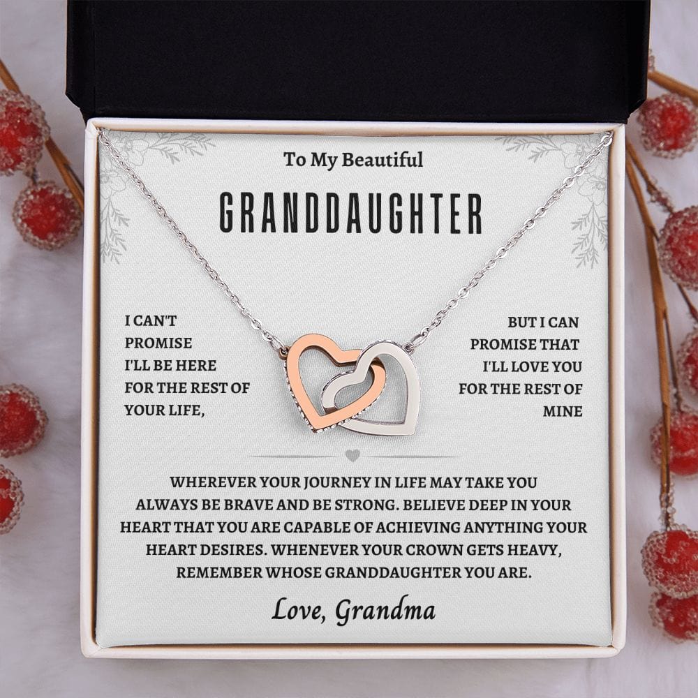 GrandDaughter From Grandma:Interlocking Hearts Necklace