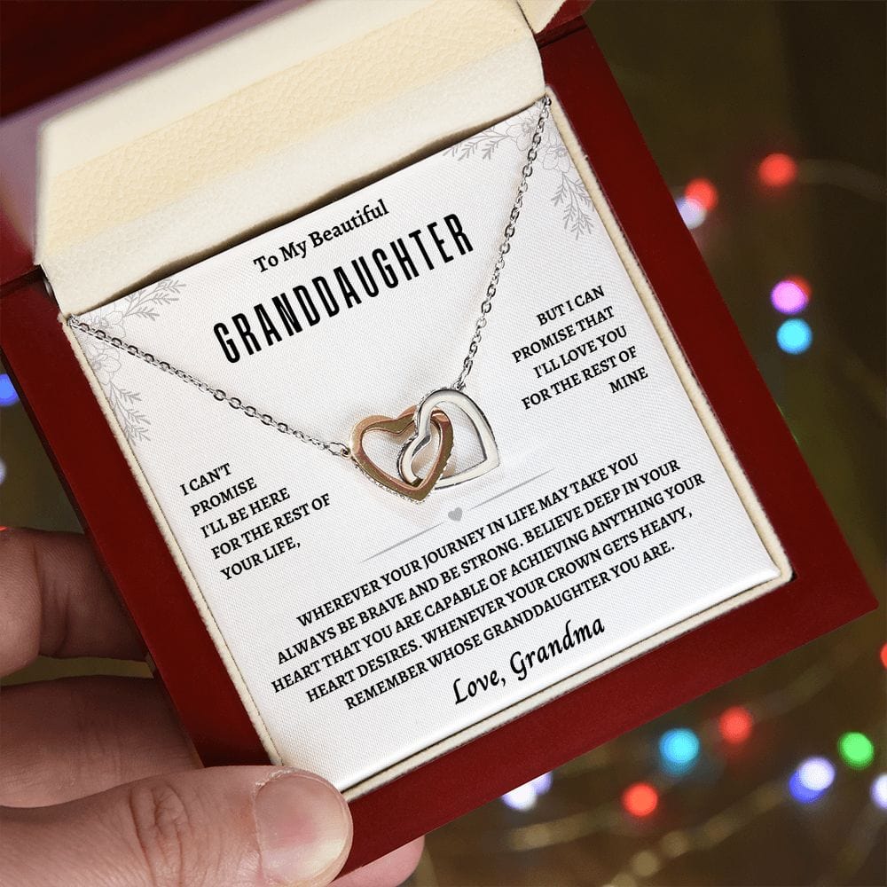 GrandDaughter From Grandma:Interlocking Hearts Necklace