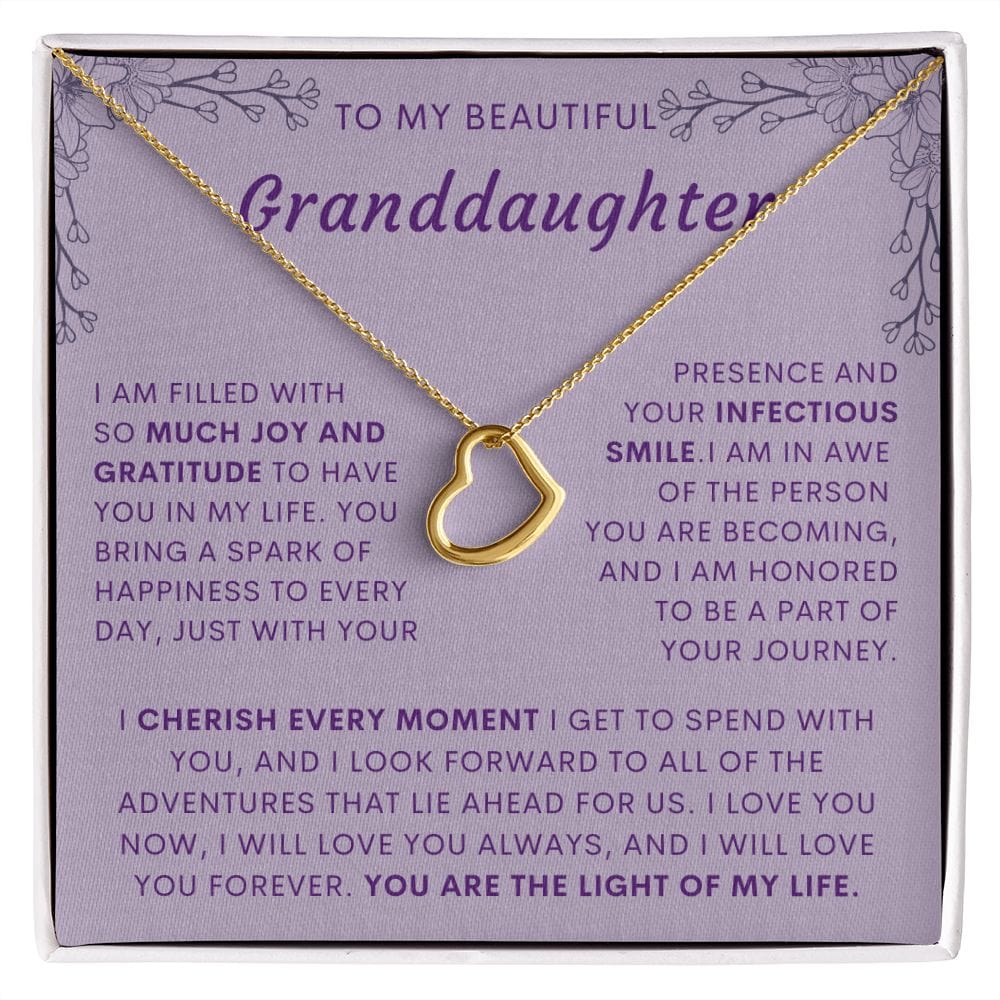 Granddaughter necklace from grandma, To our granddaughter jewelry, Graduation/birthday/Christmas gift