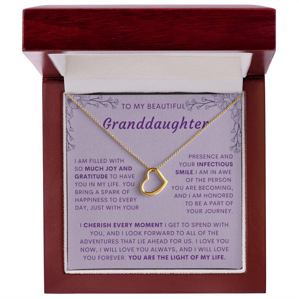 Granddaughter necklace from grandma, To our granddaughter jewelry, Graduation/birthday/Christmas gift