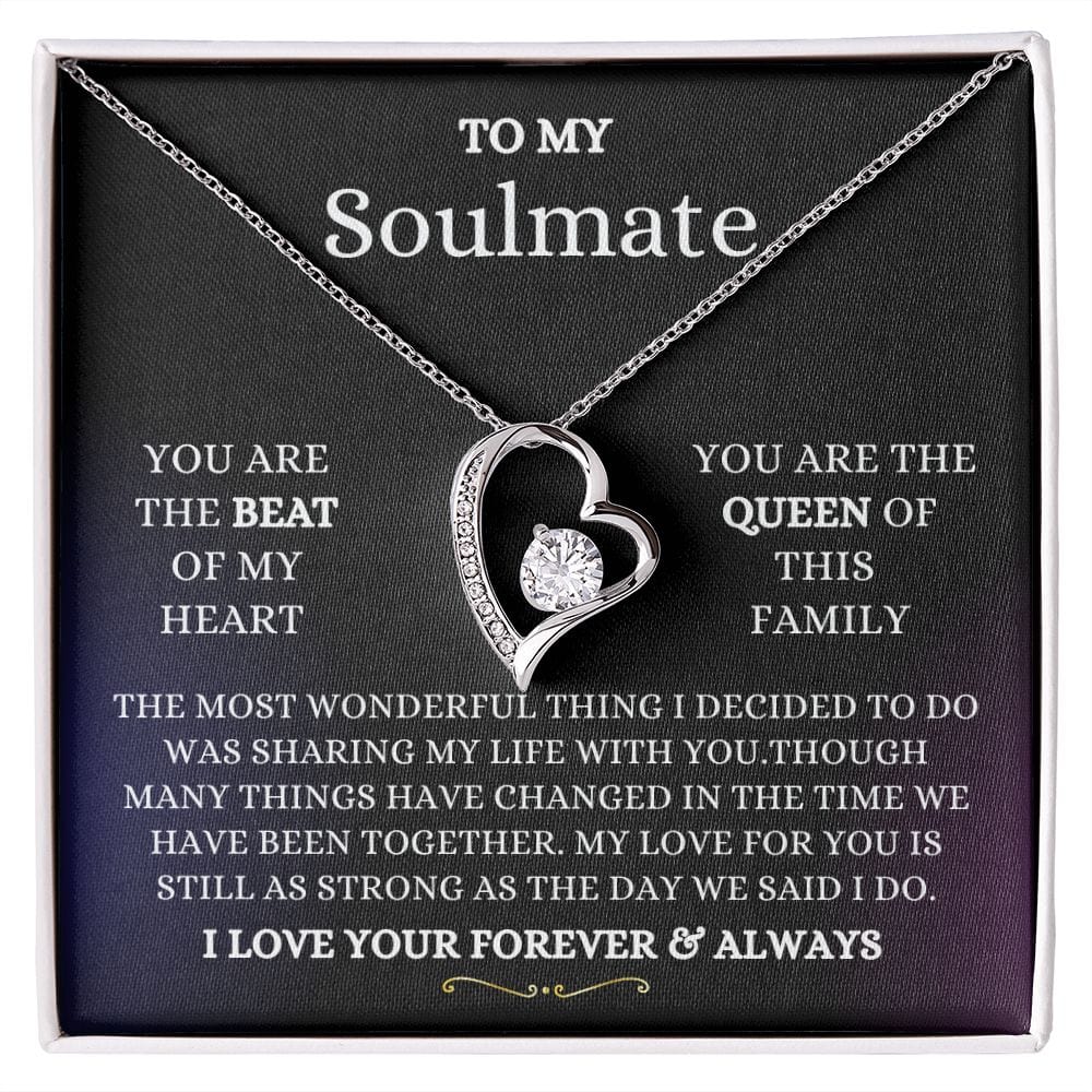 To my Soulmate heart necklace - Beat of my heart