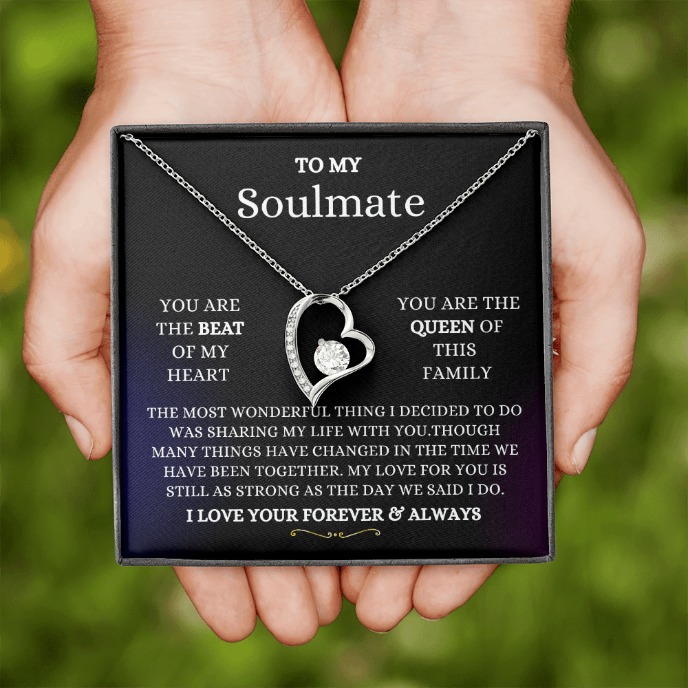 To my Soulmate heart necklace - Beat of my heart