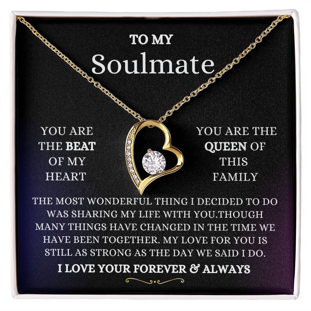 To my Soulmate heart necklace - Beat of my heart