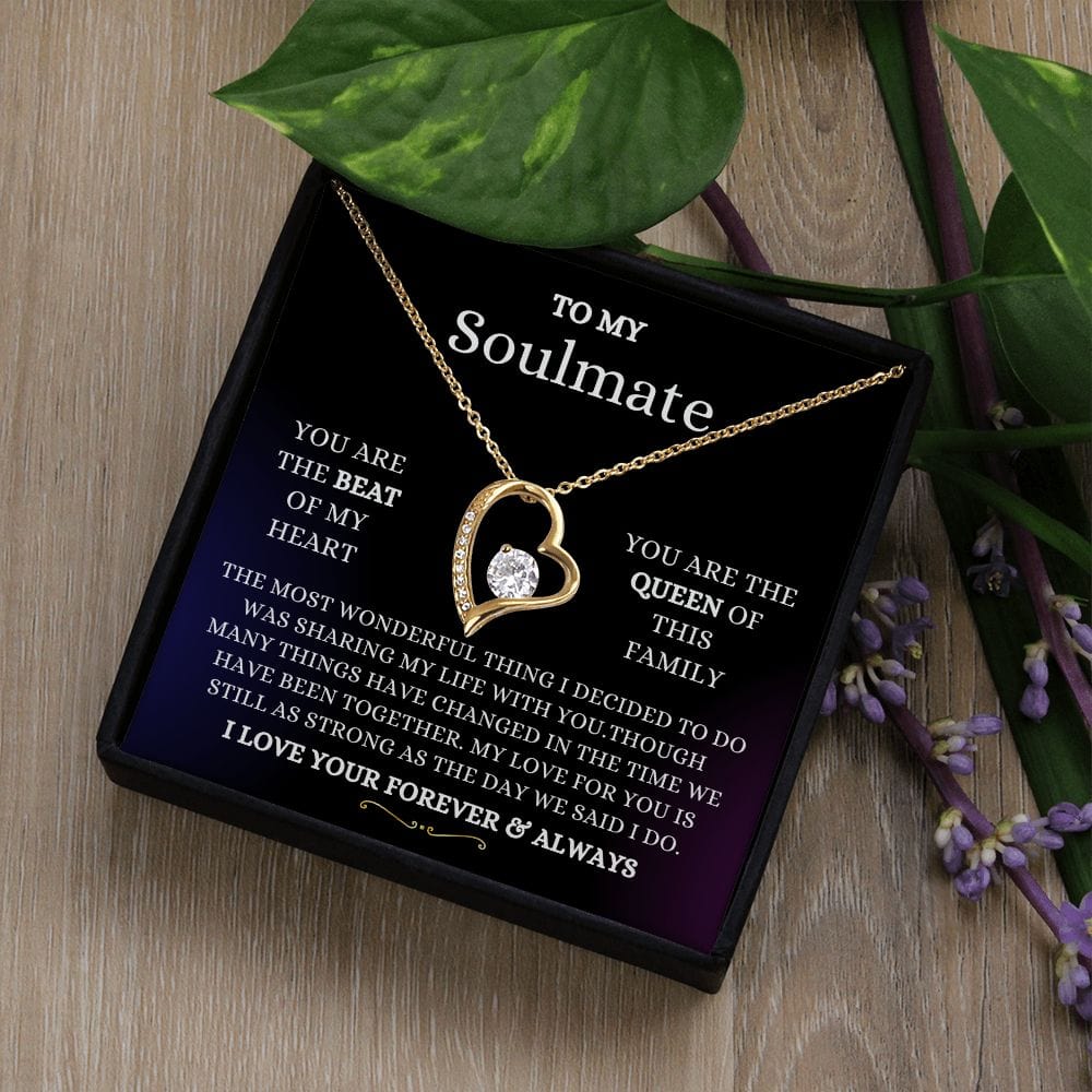 To my Soulmate heart necklace - Beat of my heart