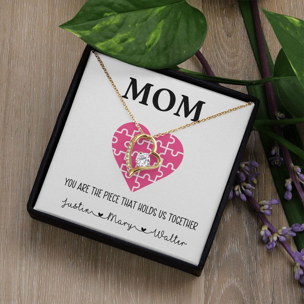 You Hold us Together - Personalized Mother's day Mom Gift Forever Love Necklace