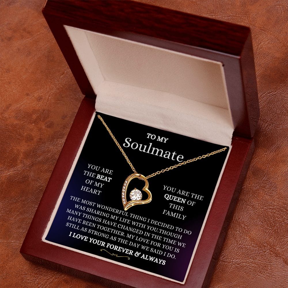 To my Soulmate heart necklace - Beat of my heart