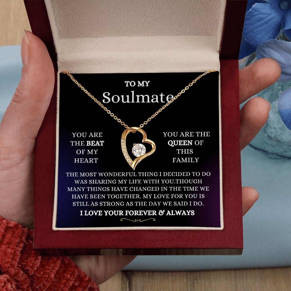 To my Soulmate heart necklace - Beat of my heart