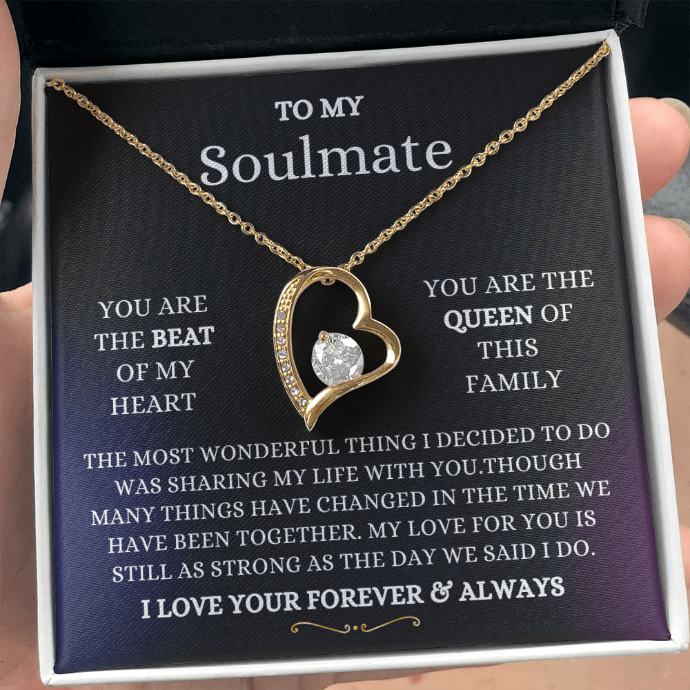 To my Soulmate heart necklace - Beat of my heart