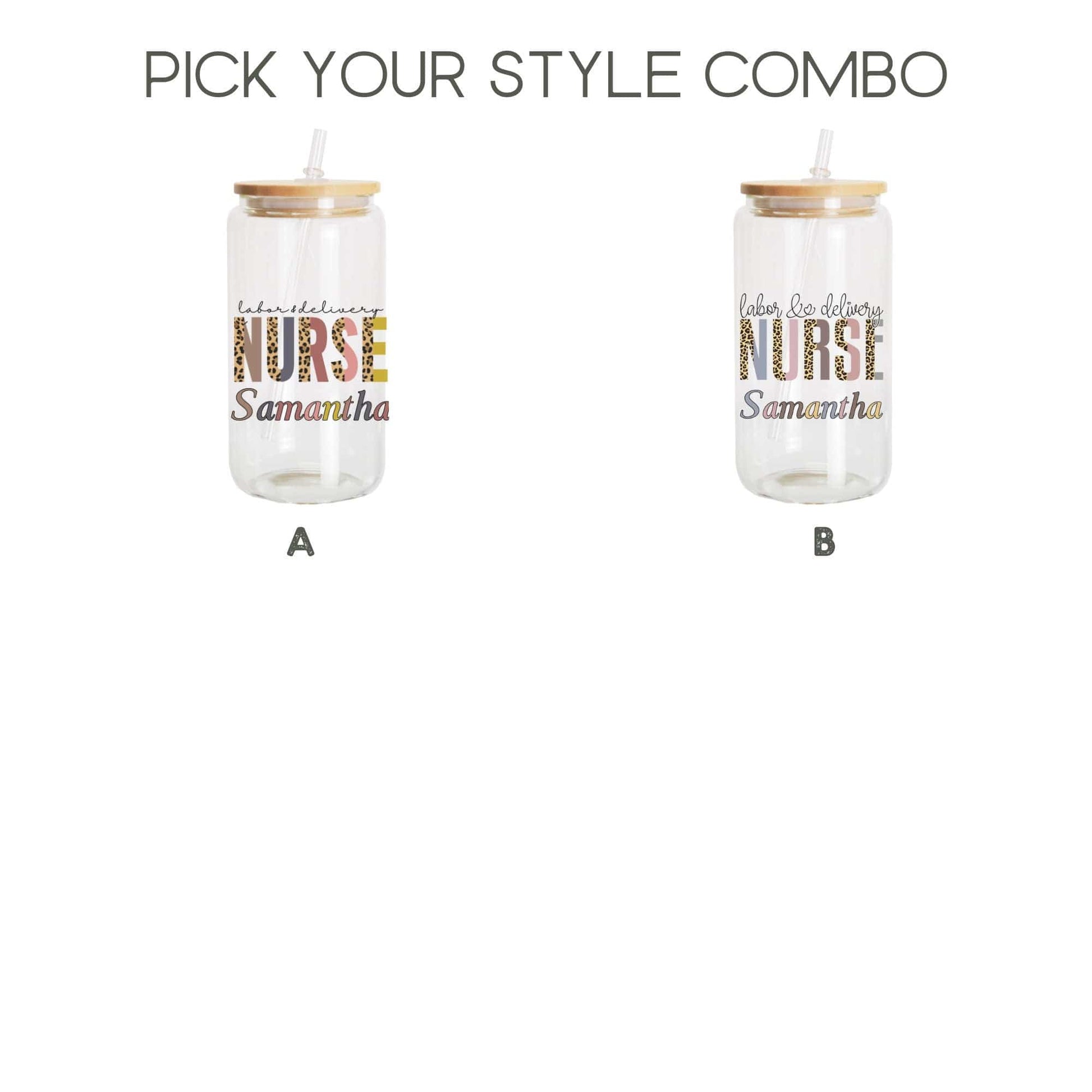 Labor And Delivery Nurse Gift Iced Coffee Cup Birth Coach Coffee Tumbler Doula Gift L&D Nurse Glass Cup Postpartum Doula Birth Companion