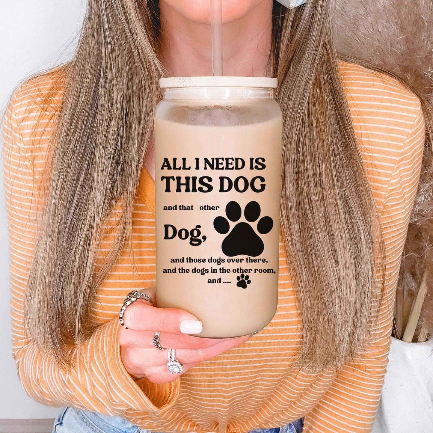 Dog Mom Iced Coffee Cup Dog Mama Frosted Tumblers Dog Lover Gift Fur Mama gift Tumbler & straw Pet Lover Gift for Dog Mom Beer Glass Can
